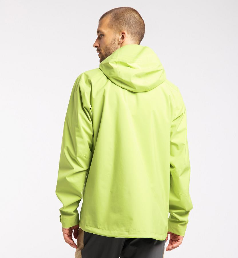 Haglöfs Mens Spate Waterproof Jacket Light Green New Zealand 64271SJYC